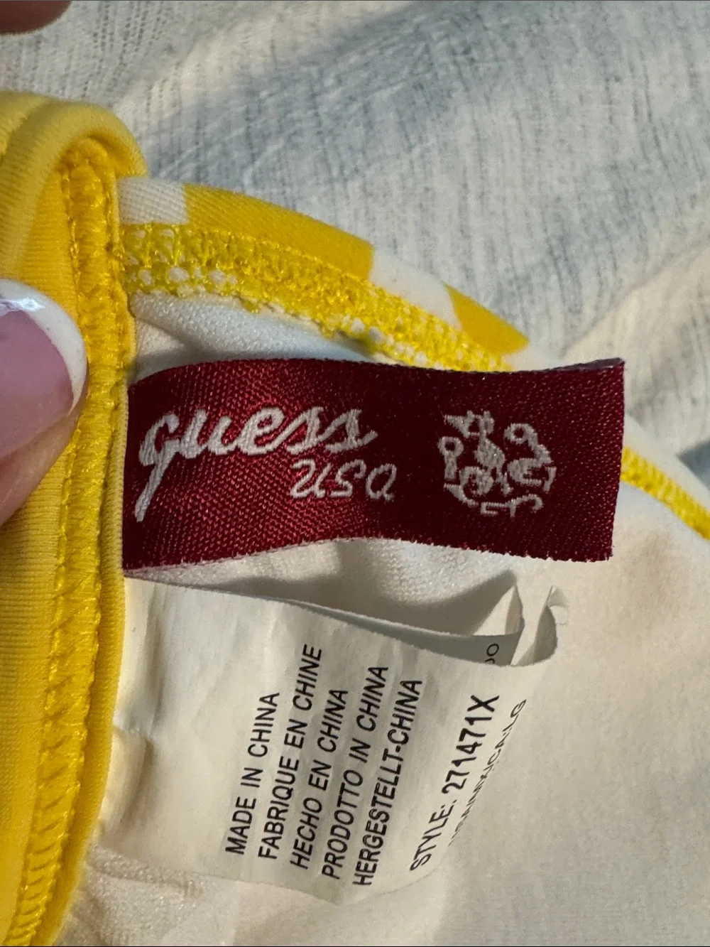 Guess Yellow Polka Dot women’s two-Piece Bikini Set